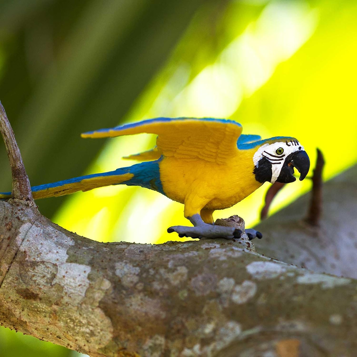 Safari Ltd. Blue and Gold Macaw Figurine - Detailed 4.5  Plastic Bird Figure - Educational Toy for Boys, Girls, and Kids Ages 3+