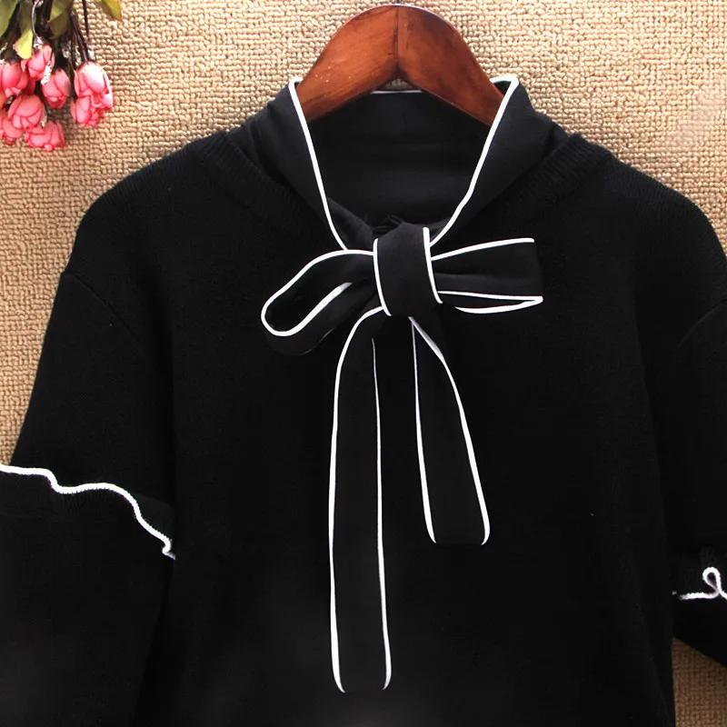 Cotton Shirt Fake Collar Tie Women Black Ladies Bowknots Detachable Stand False Collar Blouse Top Half Shirt Clothes Accessory