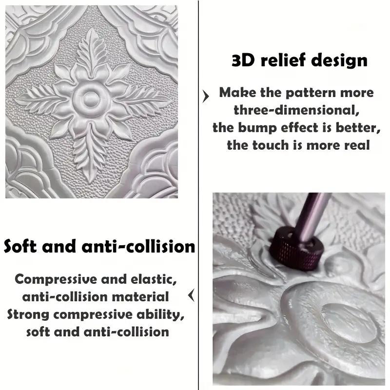 35*35cm 3D self-adhesive wall sticker waterproof moisture-proof three-dimensional ceiling roof kitchen decoration foam wallpaper