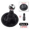 For Peugeot Partner Citroen Berlingo II 5 Speed Gear Stick Shift Knob Level Leather Boot 2008 2009 2010 2011 2012 2013 2014-2018