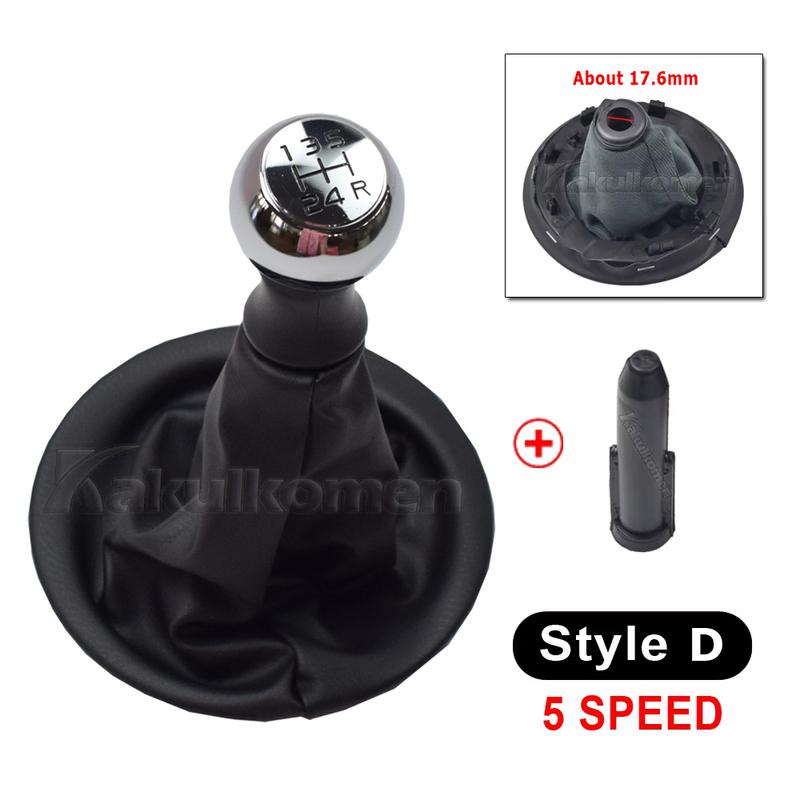 For Peugeot Partner Citroen Berlingo II 5 Speed Gear Stick Shift Knob Level Leather Boot 2008 2009 2010 2011 2012 2013 2014-2018