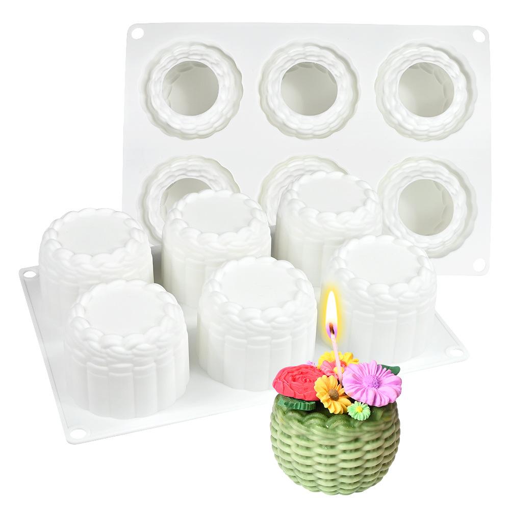 3D Flower Basket Silicone Mold For Chocolate Mousse Cake French Dessert Creative Shape Bakeware Kitchen Pastry Tool Accessories