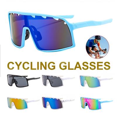 Nuovi Occhiali da Sole Sportivi da Esterno Occhiali Colorati da Ciclismo Montatura Grande Occhiali Protettivi Monopezzo 9812