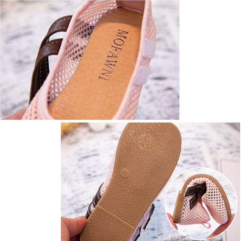 Children's Shoes Korean Girl Princess Shoes Breathable Hollow Net Sandals Children 1-2 Years Old Soft Sole Toddler Shoes