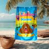 Custom Name Ultra-Soft Beach Towel with Hey Duggee Theme,Ideal for Pool - Camping, Diving - Perfect Travel Essential, Vibrant Beach Towel.
