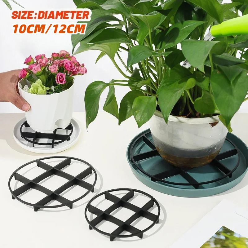 Plastic Flower Pot Drip Trays, Anti-Rot Root Plant Saucers, Indoor Outdoor Garden Bracket Tray for Home Garden Supplies