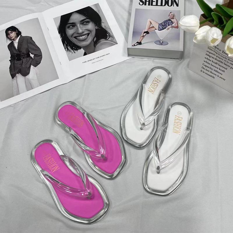 Nuevas Chanclas Planas de Suela Suave para Mujer, Moda de Verano 2023, Zapatos de Playa