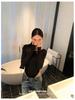 Women's Sexy Twisted Long-Sleeve Bodysuit with Chest Pads, Cross Back, Collarbones Showcase, Crotch Opening, European & American Style.