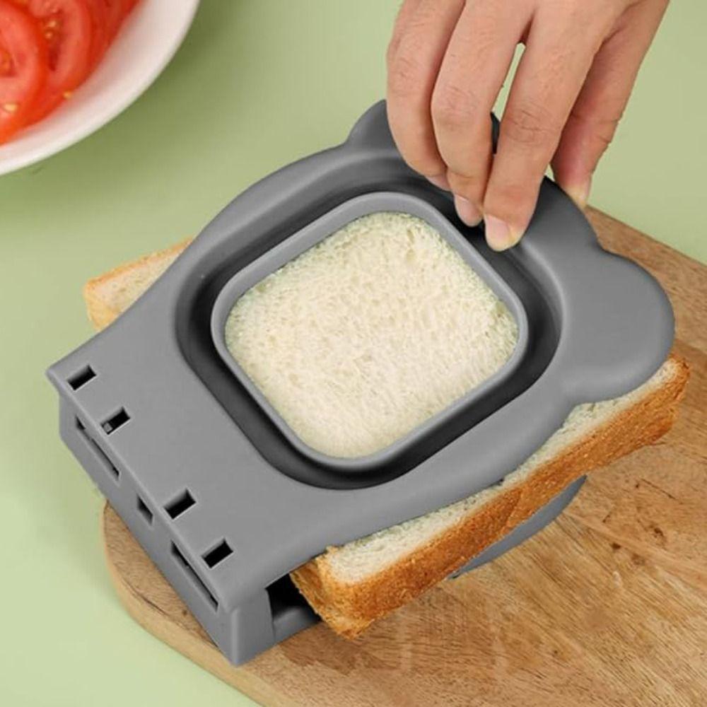Flip Design Sandwich Press Mould Bear Shape Sandwich Sealer Cookie Cutters Toast Cutter  Pastry