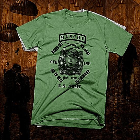 

Infantryman t-shirt military 9th Inf Afghan War Infantry Tactical assault tee L