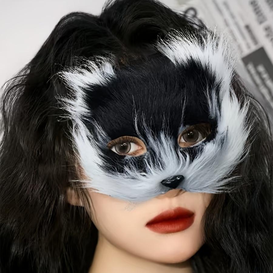 [Fox Face Mask for Cosplay] 1pc Furry Fox Face Mask, Women'S Cosplay Costume Accessory, No Power Required, Plastic, for Masquerade