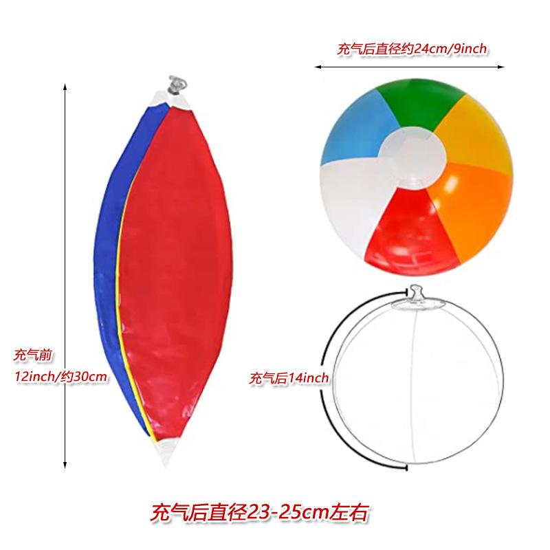 

Rainbow Color Inflatable Beach Ball 24 30 36cm Toy Swimming Pool Ball Outdoor Toys