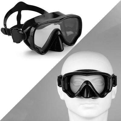 Diving Mask Swimming Goggles Scuba Snorkel Silicone Skirt Tempered Glass Panoramic HD Anti-Fog with Nose Cover for 8-12 Age Kids