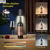 AITHEA Wireless Table Lamp LED Wine Bottle Base Rechargeable Vases Light Touch Switch Bar Dining Lamp