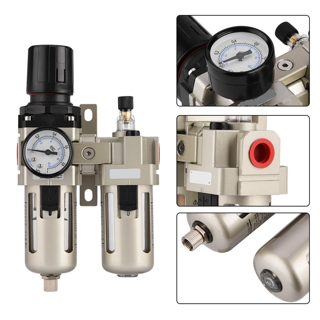Pressure Regulator, 1pc AC301003 Aluminum Alloy Compressed   Pressure Regulator Moisture Trap Water Filter,     Accessories