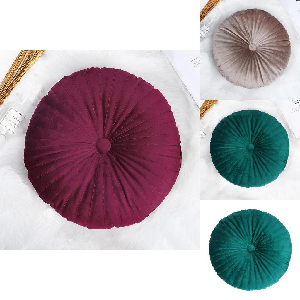 Cozy Round Pumpkin Back Seat Chair Cushion With Soft Velvet Touch And Durable Design