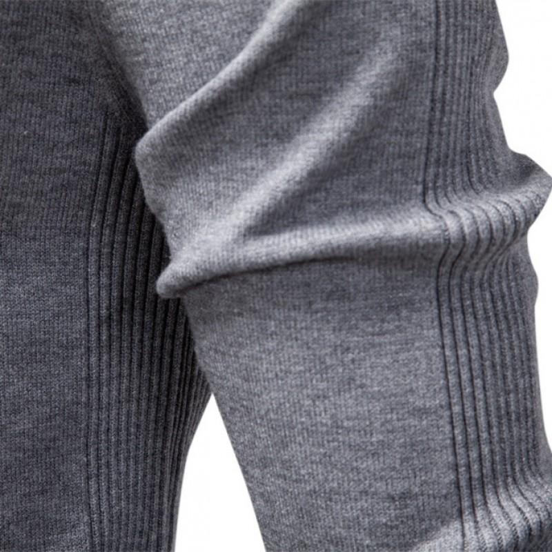 Mens Turtleneck Knit Sweater Casual Long Sleeve Pullover Fall Winter Slim Fit