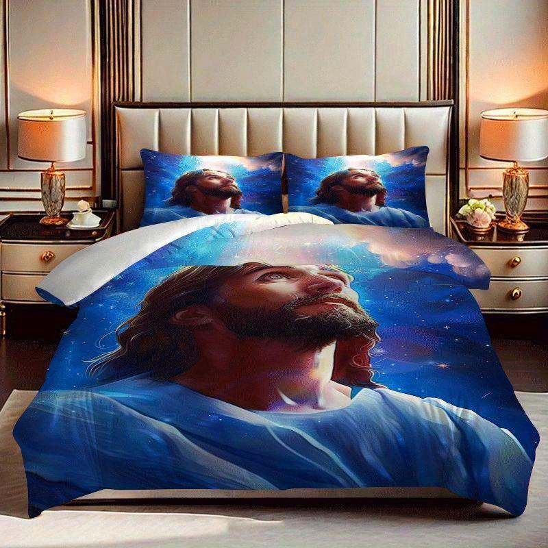

Comforter 2/3Pcs Jesus Christ Heavenly Light Divine Grace Faith Hope Love Set With Printed Pattern Set Comforter (quilt)-EU Single(135*200cm)3pcs