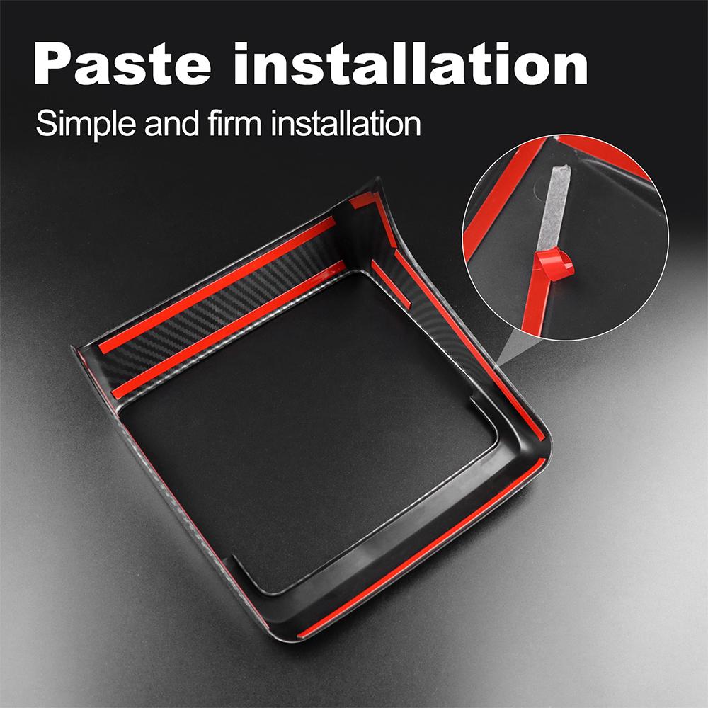 ABS Carbon Fiber Rear Air Conditioning Vent Protective Cover For Tesla Model 3 Highland 2025 Model Y Juniper 2025 Accessories