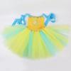 Flounder Costume Toddler Kids Little Mermaid Halloween Carnival Birthday Party Dress Up Girls Yellow Tropical Fish Tutu Dress