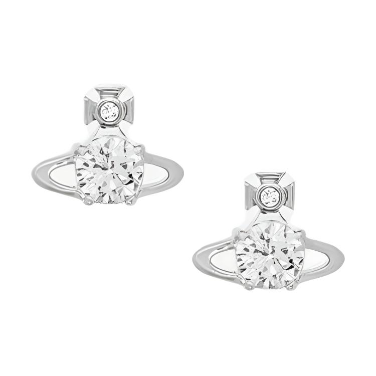 Vivienne Westwood Logo Brass Earrings Women earrings White 62010070-02P102 F,White