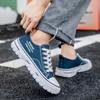 Herren Canvas Schuhe Herbstmode Plateau Bequeme Freizeit-Sneaker Low Top Schnürschuhe Vulkanisierte Schuhe Zapatillas De Hombre
