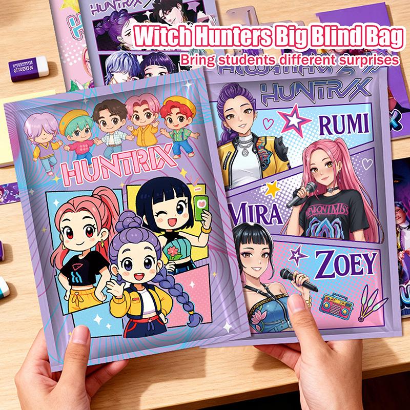 Kpop Demon Hunters Stationery Blind Bag Set Cute Surprise School Supplies Mystery Anime Study Gift Pack For Students & Fans
