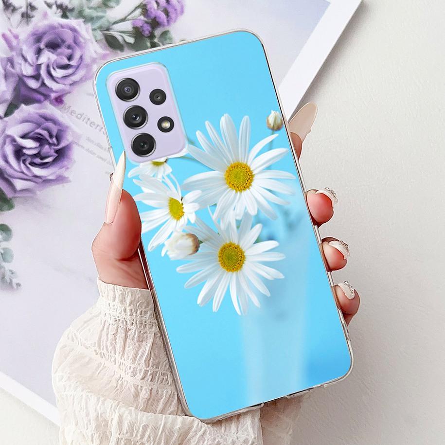 Для Samsung Galaxy A52 A52s 5G Чехол SM-A528B SM-A526B Силиконовая Крышка Популярный Цветок Мягкий Тонкий Fundas Для Samsung A72 A725F Чехол Samsung A52