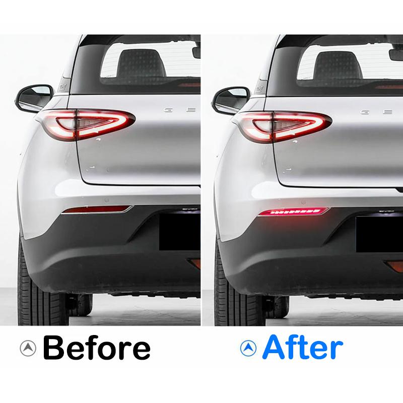 DinCh LED Rear Foglight For Geely EX2 Rear Bumper Foglight Foglamp Fog Light Fog Lamp Brake Lights