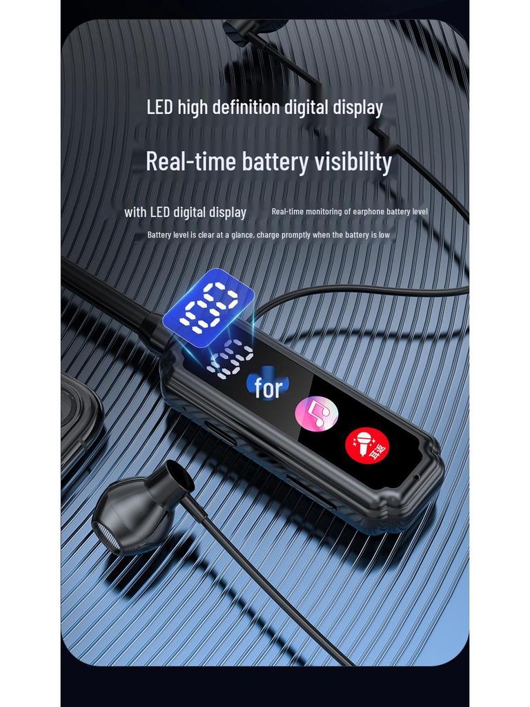 Neckband Noise-Cancelling Bluetooth Earphones for Apple, Xiaomi, OPPO