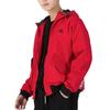 adidas Logo Print Solid Color Hooded Long-Sleeve Jacket for Men, Red