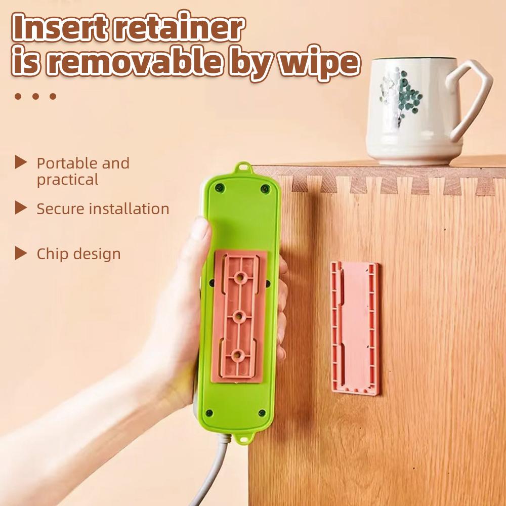 Wall-mounted Plug Fixer Holder Self-adhesive Sockets For Cable Wire Organizer Seamless Cable Sockets Holder To Home Appliance