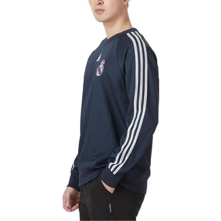 Adidas Sweatshirts Men's Blue Crew Neck Moderate Regular HA2531