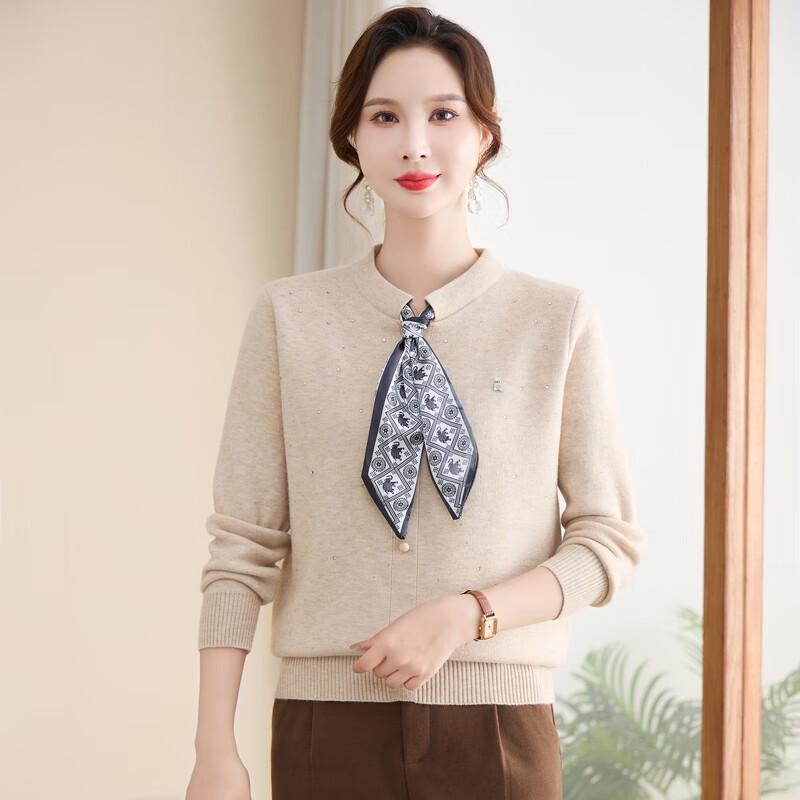 Yuzhaolin 2025 Women's Fleece Lined Knit Sweater