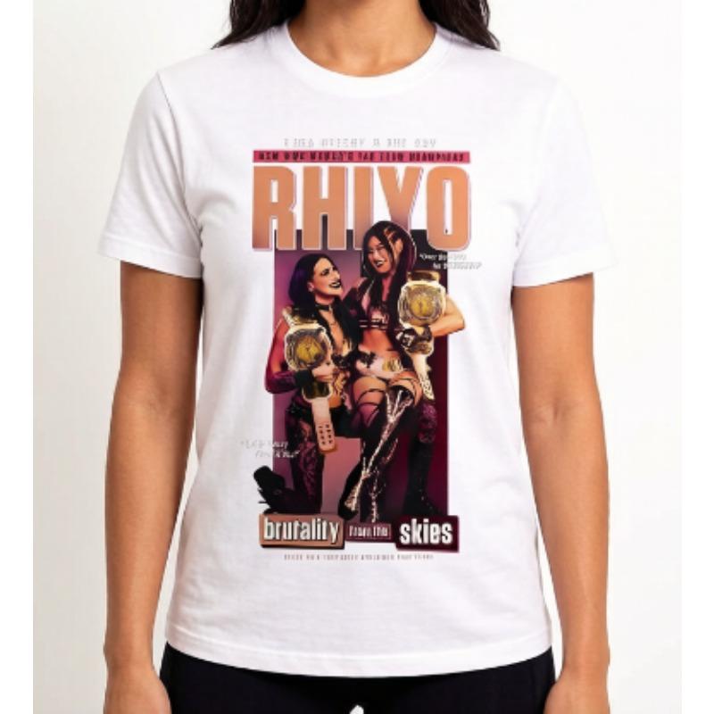 

Men s Black Rhea Ripley & IYO SKY RHIYO Tag Team Champions T-Shirt Women’s Cotton High Quality T Shirts Fashion New Pattern T... S разноцветный