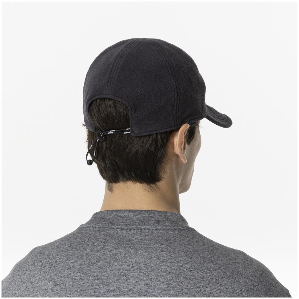 Mizuno Training Wear Proof Fleece Cold Adult Black X Black Cap, Weather, Water-Repellent, Reversible, (Head Circumference 55-60cm), 32JWB510,