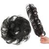 Extensión de Pelo Moño Esponjoso, Núcleo de Goma Moldeable, Accesorio para el Cabello Recogido Desordenado Rizado (Goma elástica para el pelo de fibra sintética)