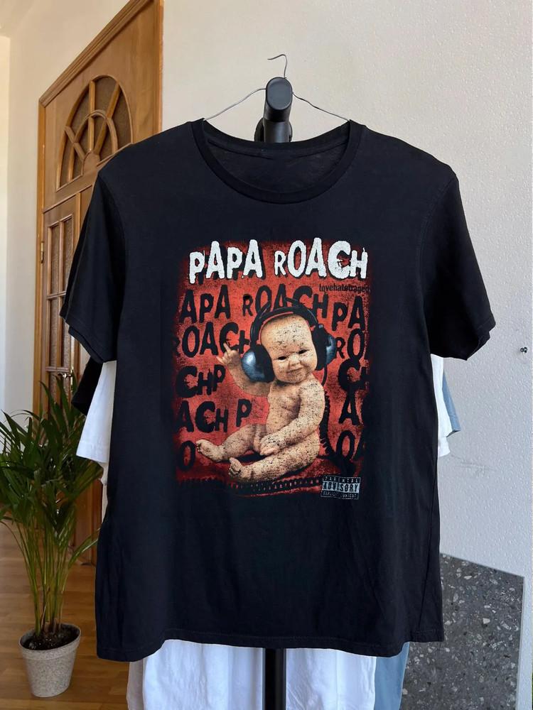 Papa Roach Band Black T-Shirt Cotton Full Size Unisex S-5XL AD1454 Unisex T-Shirt S