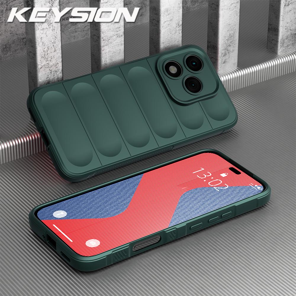 KEYSION Shockproof Matte Case for HONOR 400 Lite 5G Anti-skid Soft Silicone Phone Back Cover for Huawei Honor 400 Lite 5G
