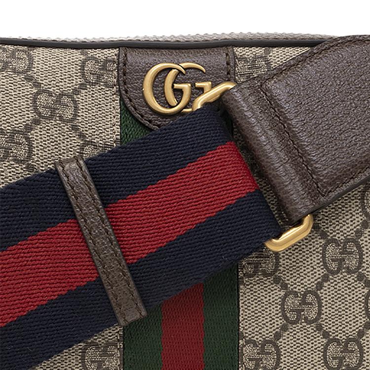 Gucci Ophidia Removable Adjustable Shoulder Strap Zipper Closure Canvas And Leather Crossbody Bag Small Women Crossbody Bag 752591-FACFW-8920
