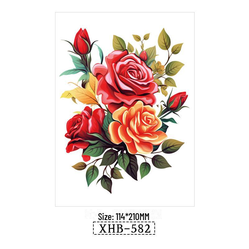 Vattentäta Svarta Djur Halvarm Tatuering Klistermärken