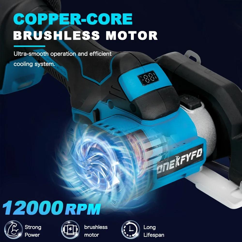 Mini Polizor Unghiular 3 inch Fără Perii 76MM Electric Compact Unealtă de Tăiat Mașină de Tăiat Fără Baterie