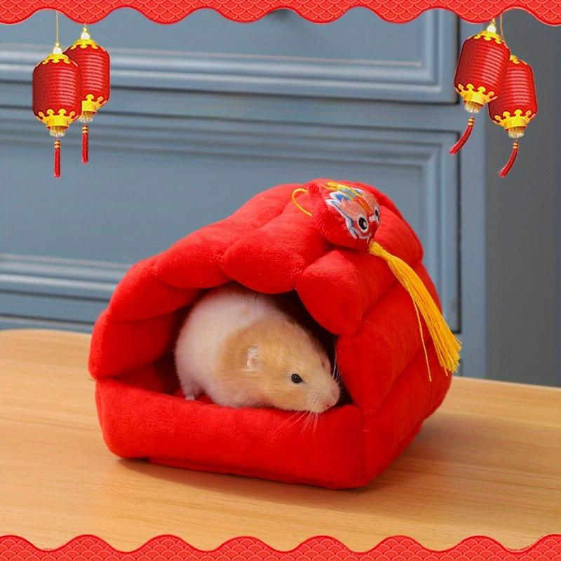 Hamster Warm Bed Room Golden Bear Fully Enclosed Sleeping Nest Chinchilla Guinea Pig Dutch Pig Guinea Pig Winter Cotton Nest