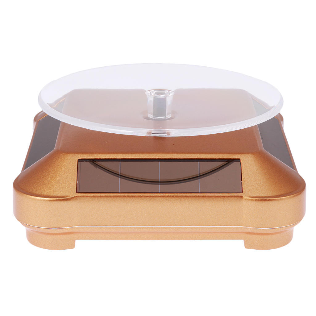 ° Solar LED Turntable Presentation Plate Jewelry Display Stand