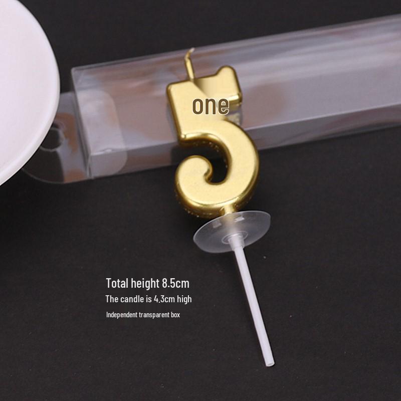 50 Gold and Silver Number Candle Cake Toppers - Individually Boxed Party Decorations