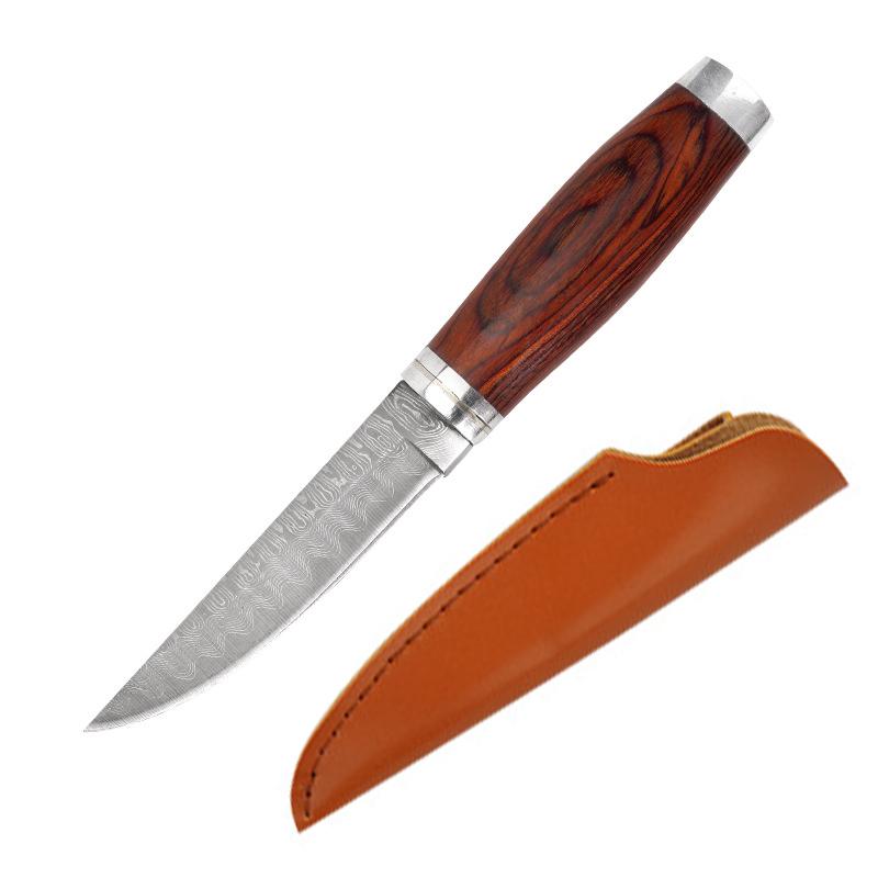 Cuțit de dezosat din oțel inoxidabil cu model Damasc Cuțit de bucătărie Cuțit de carne Cuțit de tăiat fructe Cuțit Instrument de gătit