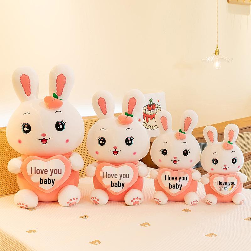 Cute Fruit Heart Rabbit Plush Pillow - Large Doll Children's Sleep Gift