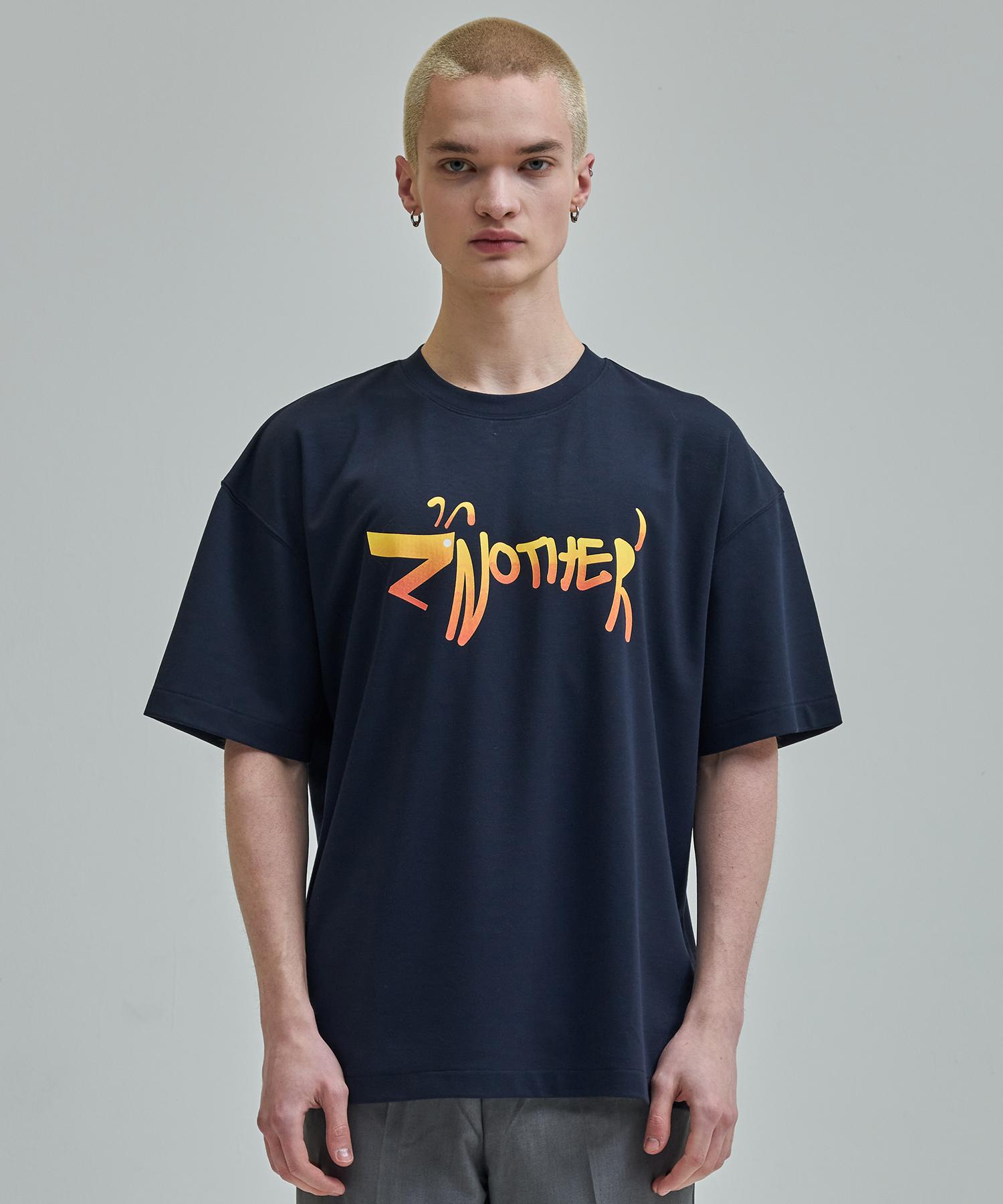 Gen Other Logo Lettering T-Shirt Navy L