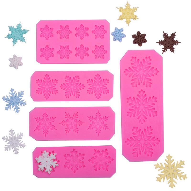 Christmas Snowflake Silicone Molds for Cake, Chocolate, DIY Baking & Decoration