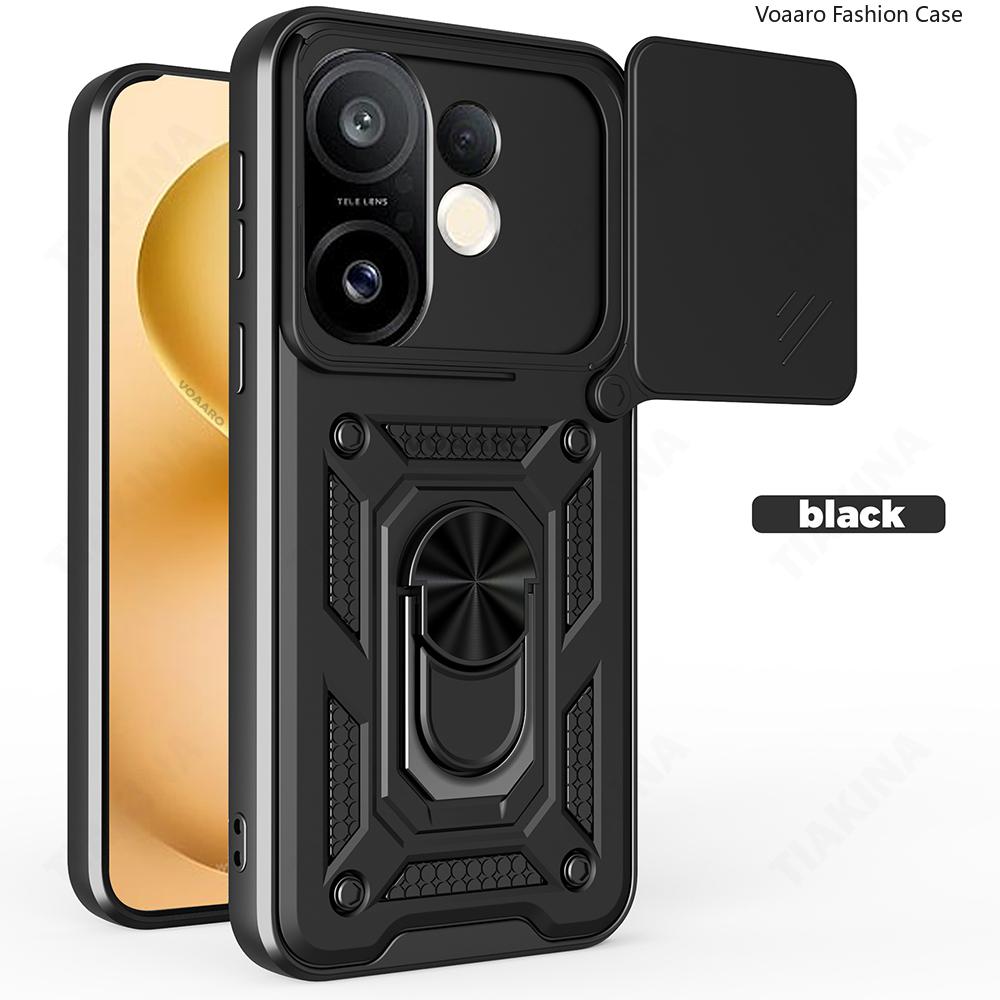Slide Lens Armor Funda for Vivo X200 FE 5G V2503 Case for Vivo S30 Pro Mini 5G V2465A Case Magnetic Ring Stand Holder Cover Capa